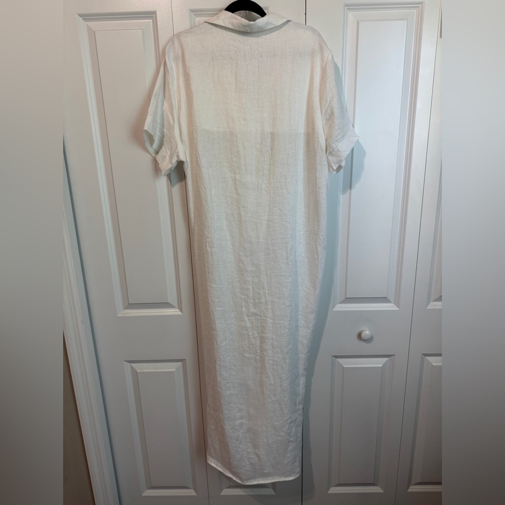 DISSH Frankie White Button-Up Maxi Dress 100% Linen - Picture 4 of 6